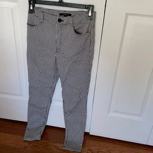 Black and white dress pants